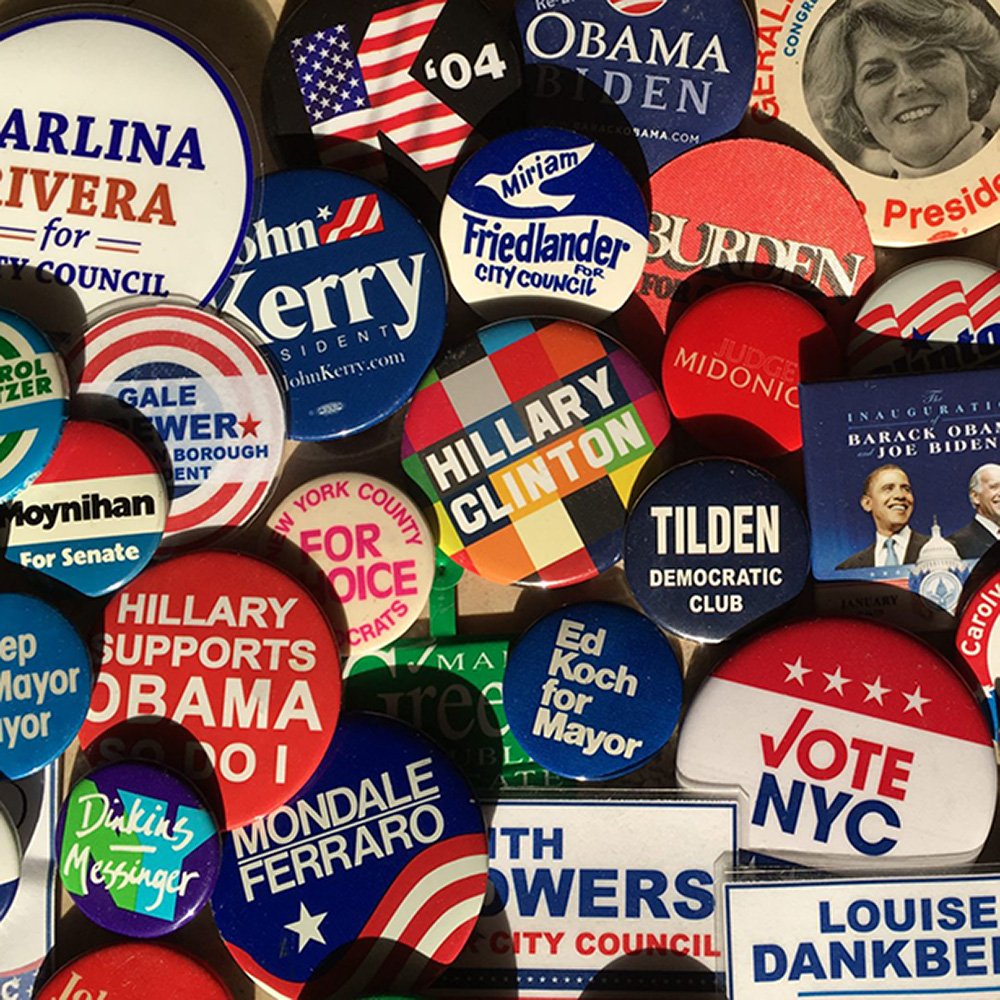 Historic campaign buttons